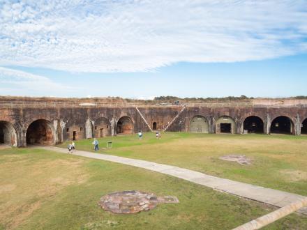 Historic Fort Morgan from above