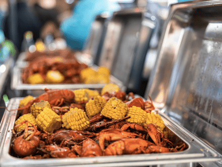 All you can eat crawfish in Orange Beach, Alabama