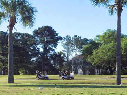 Golf carts at One Club Golf Course