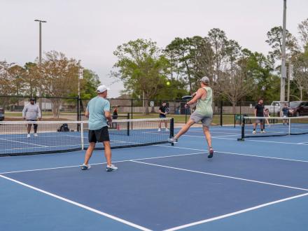 People playing pickleball at Gulf Shores Sportsplex