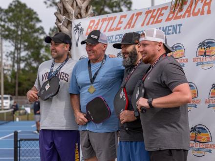 Pickleball tournament players in Gulf Shores.