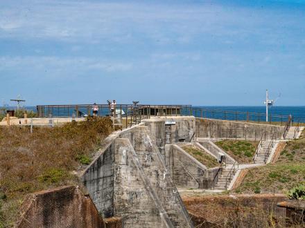 People on top of Historic Fort Morgan in Gulf Shores