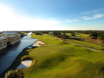Aerial view of Kiva Dunes Golf Resort in Fort Morgan