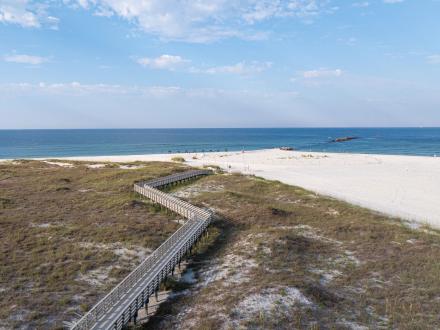 Aerial view of Alabama Point Beach