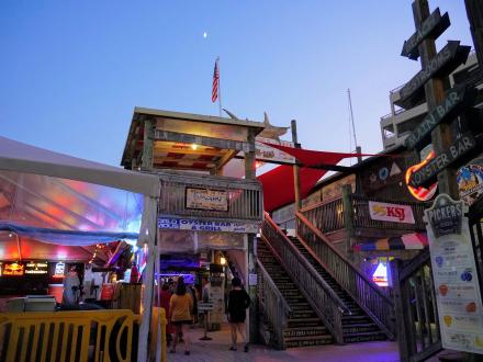 Inside the Flora-Bama Bar & Lounge at night