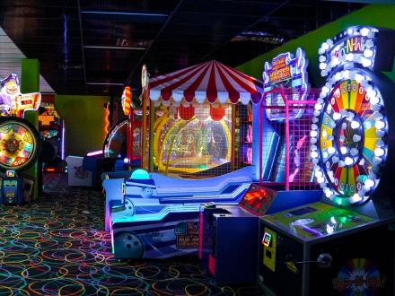 Skii ball machine at Arena Next Level Arcade at The Wharf in Orange Beach