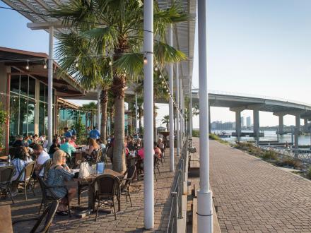 Cobalt outdoor dining restaurant on the water in Orange Beach
