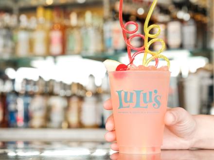Loopty Lu cocktail at LuLu's waterfront restaurant in Gulf Shores