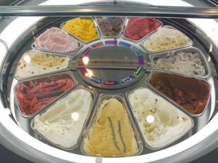 Homemade ice cream flavors at Pete's Ice Cream & Donuts in Orange Beach