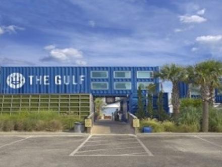 The Gulf beachfront restaurant made out of shipping containers