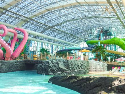 Tropic Falls indoor waterpark at OWA in Foley, Alabama