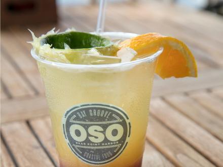 A cocktail at OSO waterfront restaurant