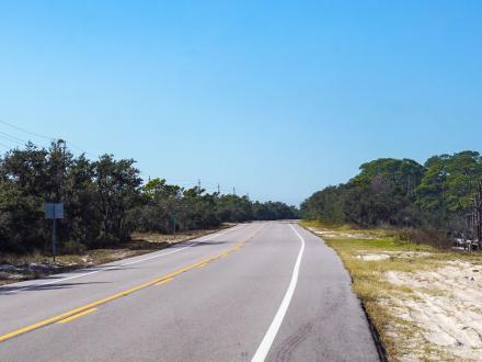 Bike lane along Fort Morgan Road Trail