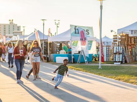 People attending the Annual Shrimp Fest in Gulf Shores