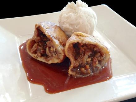 Fried pecan pie, a unique, Southern dessert at Luna's restaurant in Orange Beach