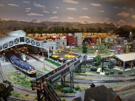Intricate model train at the free City of Foley Depot Museum