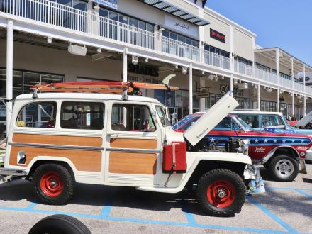 A cool, vintage car at The Wharf on Alabama's Beaches