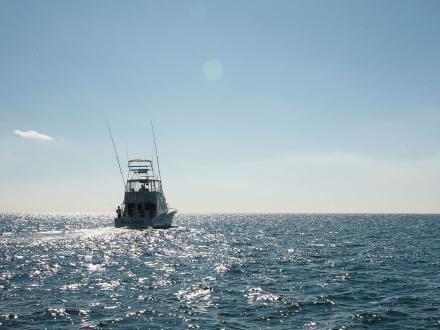 Offshore charter boat in the Gulf