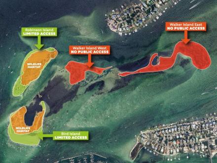 Orange Beach island restoration map