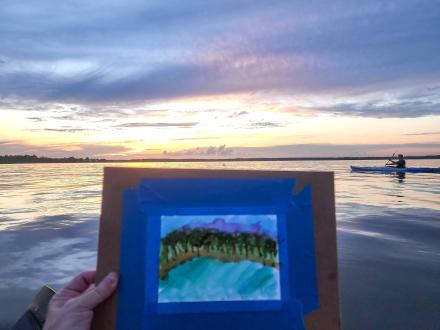 paint and paddle excursion in the back bays with the wind and water learning center in Orange Beach
