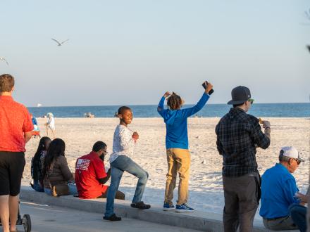 shrimp festival, food festival on the beach in gulf shores