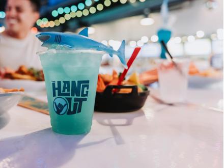 Shark Attack cocktail at Hangout beachfront restaurant and bar in gulf shores