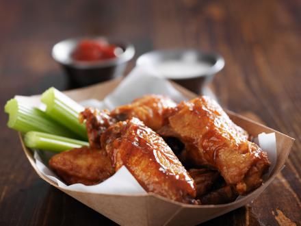 hot wings and celery