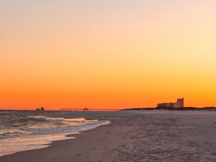 sunset on the beach