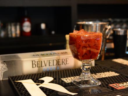 Bloody Mary at Brick & Spoon brunch restaurant in Orange Beach