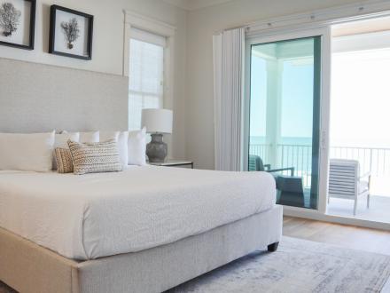 Bedroom inside a condo at Turquoise Place Resort in Orange Beach