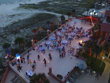 Outdoor meeting reception at Perdido Beach Resort in Orange Beach