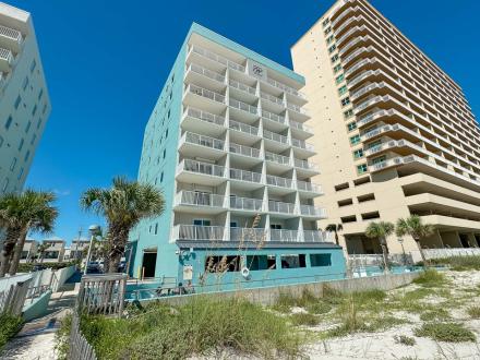 Westwinds beachfront condo building in Gulf Shores