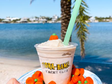 pumpkin bushwacker at flora-bama yacht club waterfront restaurant in Orange Beach