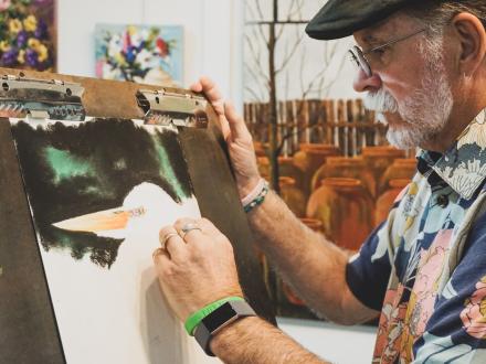 artist working at the Gulf Coast Arts Alliance in Gulf Shores