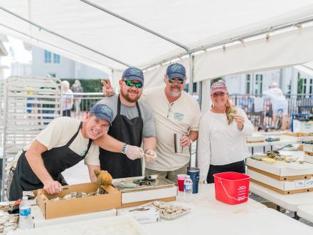Local oyster farm vendor at the Fort Morgan Oyster Festival