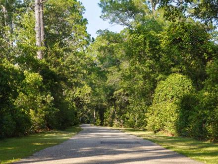 Paved hiking and biking trails in Gulf State Park