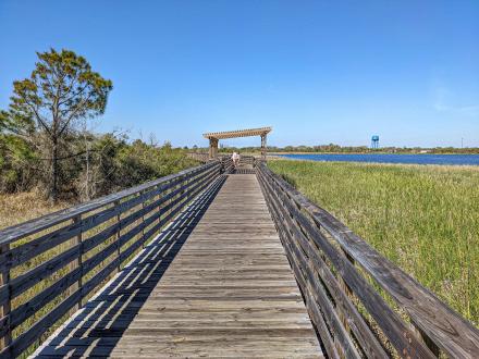 Boardwalk trail along Hugh S. Branyon Backcountry Trail in Gulf State Park