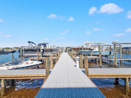 Boats slips at Portside condos on Alabama's Beaches