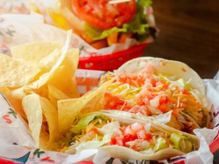 Fish tacos at Tacky Jacks casual beach restaurant in Gulf Shores
