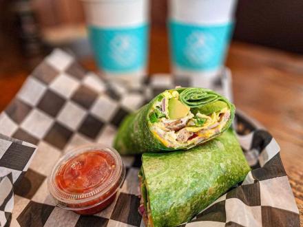Fresh wrap at Southern Grind Coffee House in Orange Beach