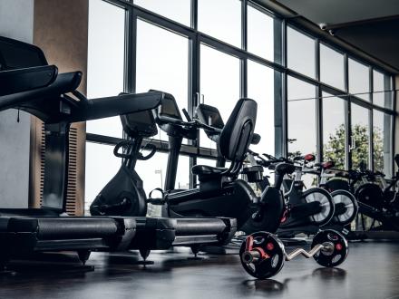 exercise equipment at gym
