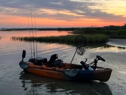 Kayak Fishing in Fort Morgan