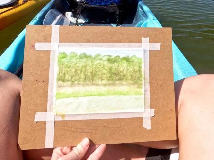 Wind & Water Learning Center paddle and paint kayak excursion in Wolf Bay