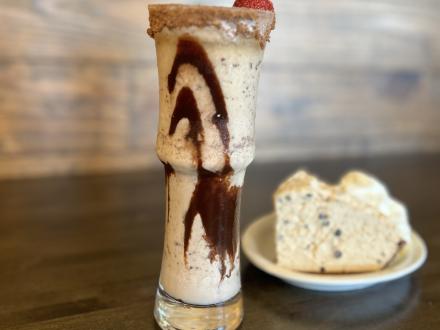 Peanut butter pie bushwacker at Original Oyster House seafood restaurant in Gulf Shores