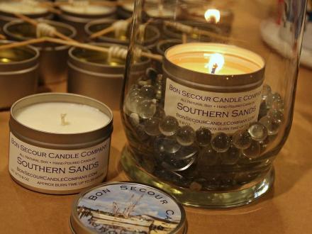 beach candle from bon secure candles in gulf shores