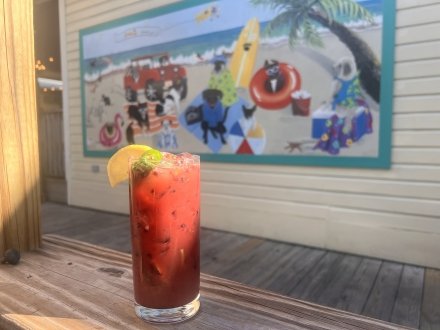 Berry Basil Mocktail at Cosmo's local restaurant in Orange Beach