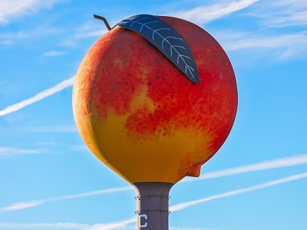 Peach tower in Clanton Alabama