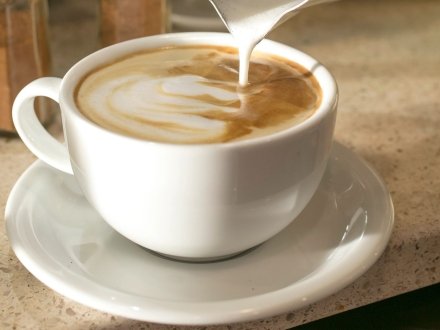 Freshly brewed cappuccino from BuzzCatz Coffee in Orange Beach 