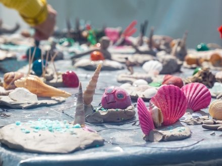 kids art gallery at the orange beach festival of art