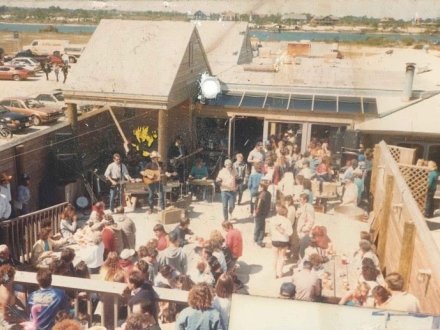 Vintage photo of iconic Flora-Bama beach bar in Orange Beach